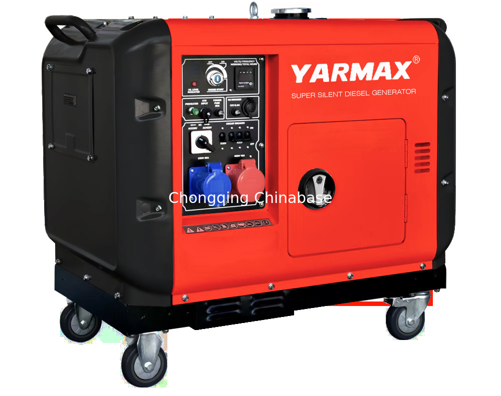 YM13800T 휴대용 침묵하는 디젤 엔진 발전기 9.6KW 10.4KW 1105FE 단 하나 실린더