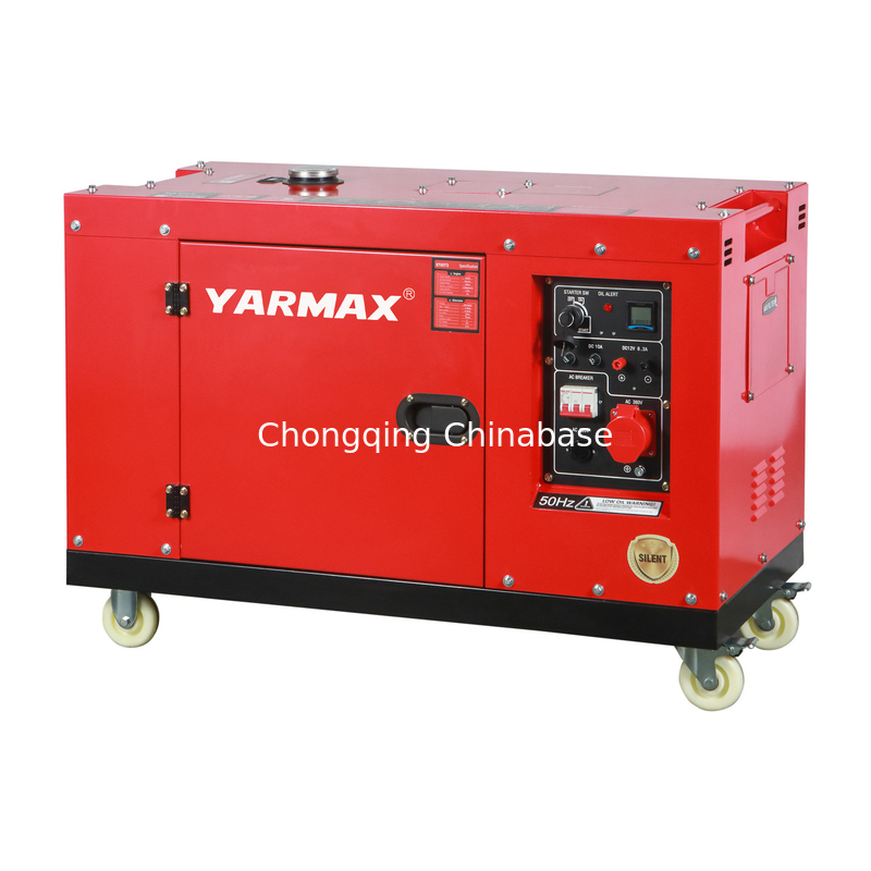 YM13800T 휴대용 침묵하는 디젤 엔진 발전기 9.6KW 10.4KW 1105FE 단 하나 실린더