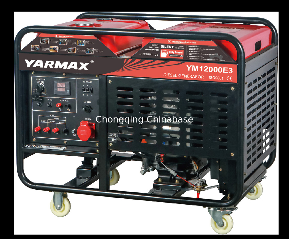 8.8KW 9.8KW 열려있는 휴대용 디젤 발전기 YM12000E YM2V80 물 냉각