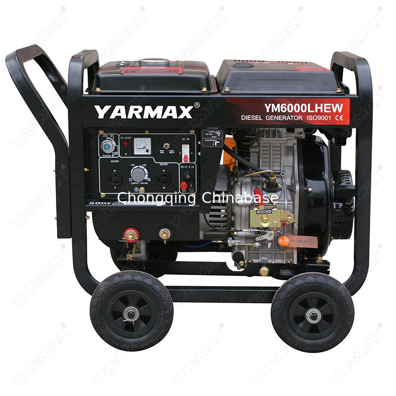 220V 디젤 단일 실린더 용접 발전기 YM6700 4.5KW 20.4A 25-30V