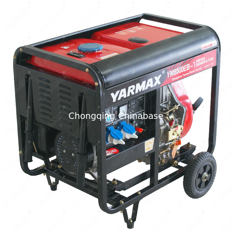 5.5KW 단일 위상 휴대용 디젤 용접 발전기 YM8700 25A 50-180A 25-30V